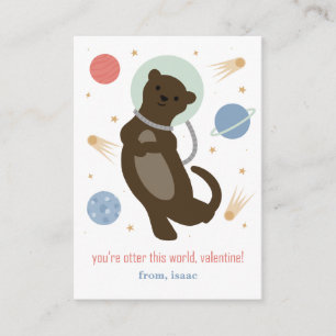 Otter This World Classroom Valentine Card