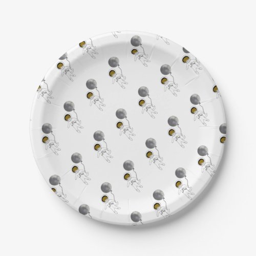 Otter This World Cute otter spaceman Paper Plates