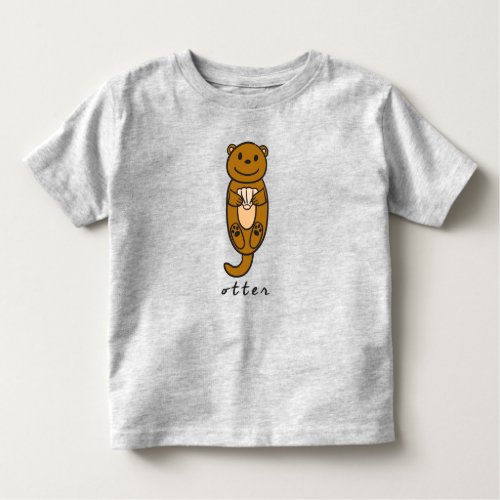 Otter Toddler Top or T_Shirt with base
