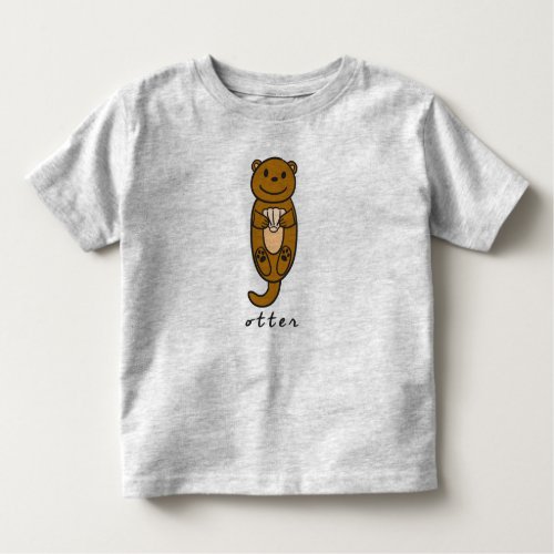 Otter Toddler Top  T_Shirt with no base