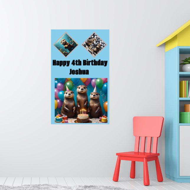 Otter Triplets Birthday Party, Poster (Nursery 1)