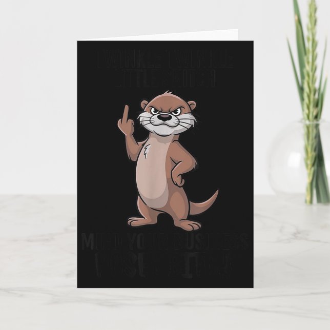 Otter Twinkle Little Snitch Mind Your Business Nos Card (Front)