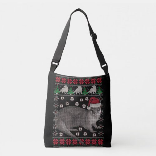 Otter Ugly Christmas Sweat Animal Holiday Xmas Crossbody Bag