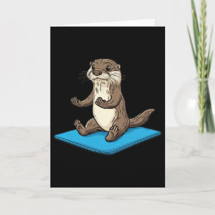 Otter Using A Yoga Mat  Card