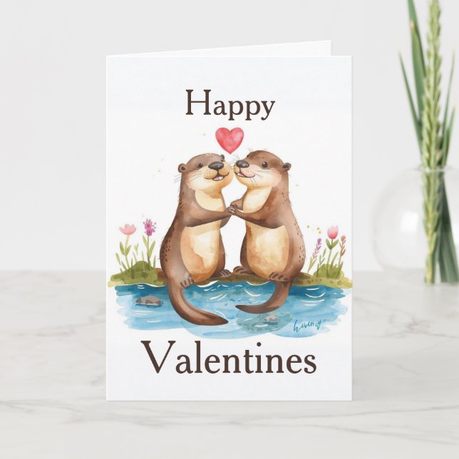 Otter Valentines Day Card (Front)
