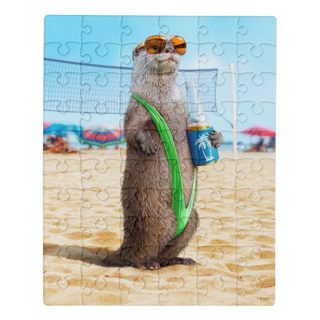 Otter Wearing Mankini Jigsaw Puzzle (Puzzle Vertical)