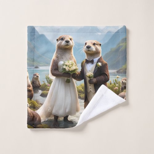 Otter Wedding Day Wash Cloth