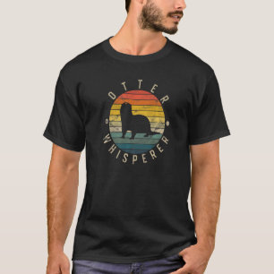 Otter Whisperer Vintage Sunset Cute Women's River  T-Shirt