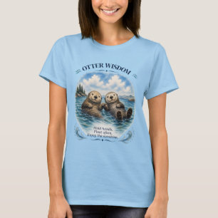 Otter Wisdom Watercolor Inspirational T-Shirt
