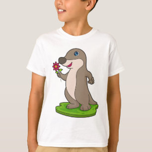 Otter with Flower T-Shirt