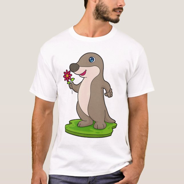 Otter with Flower T-Shirt (Front)