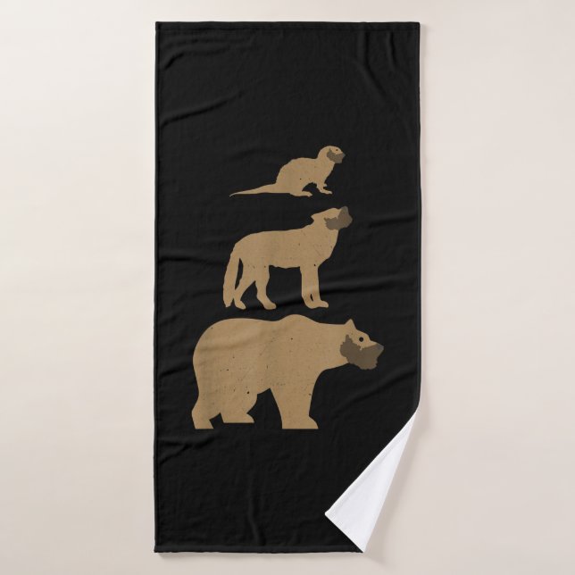 Otter Wolf Bear gay slang| Funny Gift Bath Towel (Bath Towel)
