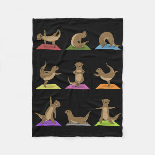 Otter Yoga Funny Otter In Yoga Poses Sports Tee Fleece Blanket