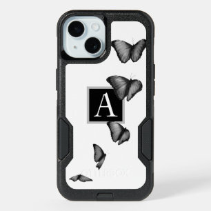 Otterbox Case CUSTOM INITIAL BLACK BUTTERFLIES