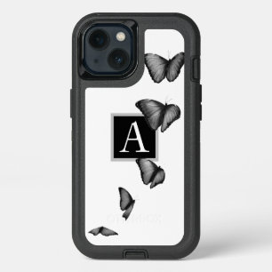 Otterbox Case CUSTOM INITIAL BLACK BUTTERFLIES