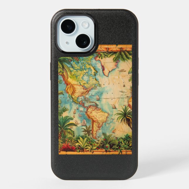 Otterbox Case-Vintage Atlas Collection iPhone 15 Case (Back)