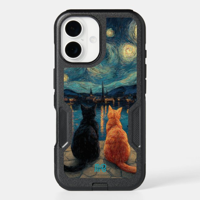 OtterBox: Cats Staring at The Starry Night Sky Otterbox iPhone Case (Back)