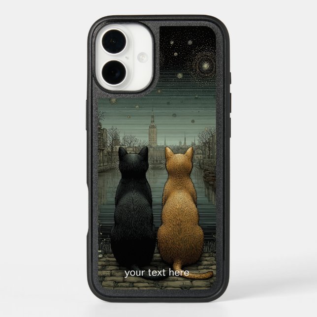 OtterBox: Cats Staring at The Starry Night Sky Otterbox iPhone Case (Back)