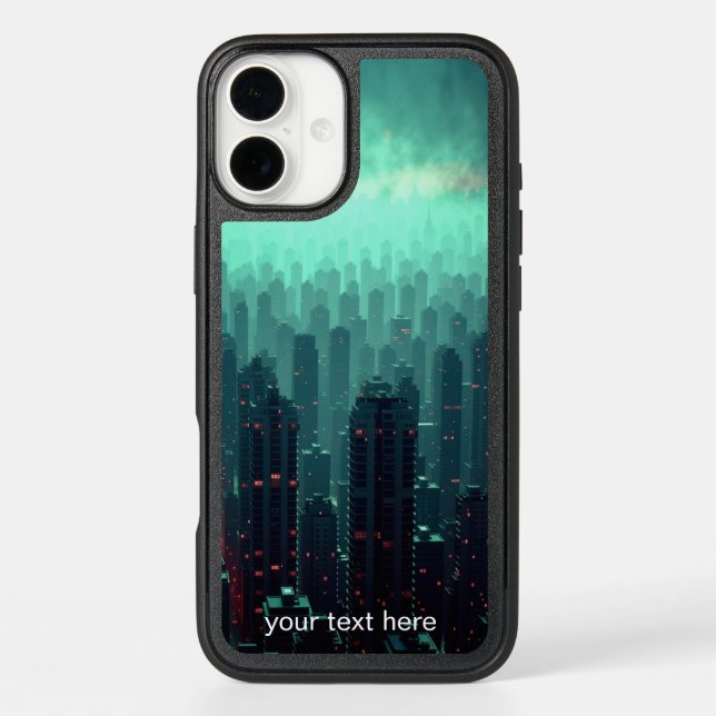 OtterBox: Dark Teal Night New York City Skyline Otterbox iPhone Case (Back)