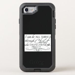 Otterbox Defender Case- I Can Do All Things.. iPhone SE/8/7 Case