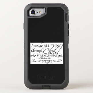 Otterbox Defender Case- I Can Do All Things.. iPhone SE/8/7 Case