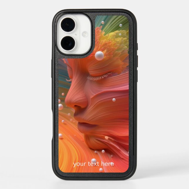 OtterBox: Futuristic Abstract Swirling Woman Face  Otterbox iPhone Case (Back)