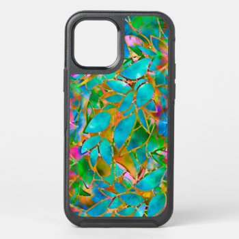 Otterbox Iphone 12 Case Floral Stained Glass by Medusa81 at Zazzle