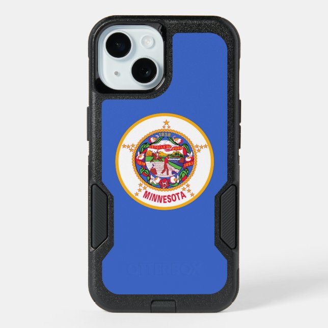 OtterBox iPhone 15 Case with Minnesota Flag (Back)