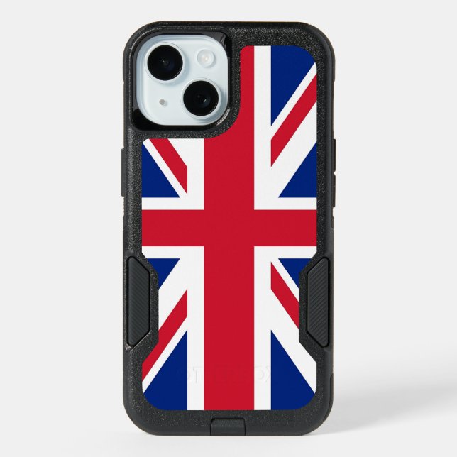 OtterBox iPhone 15 Case with United Kingdom Flag (Back)
