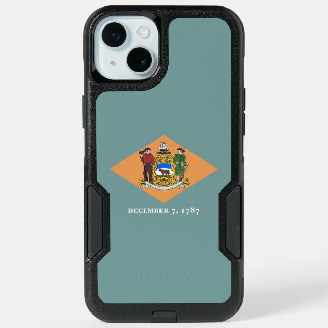 OtterBox iPhone 15 Plus Case, Delaware Flag Case (Back)