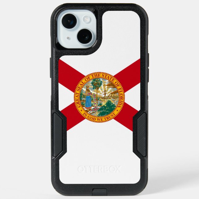 OtterBox iPhone 15 Plus Case, Florida Flag (Back)