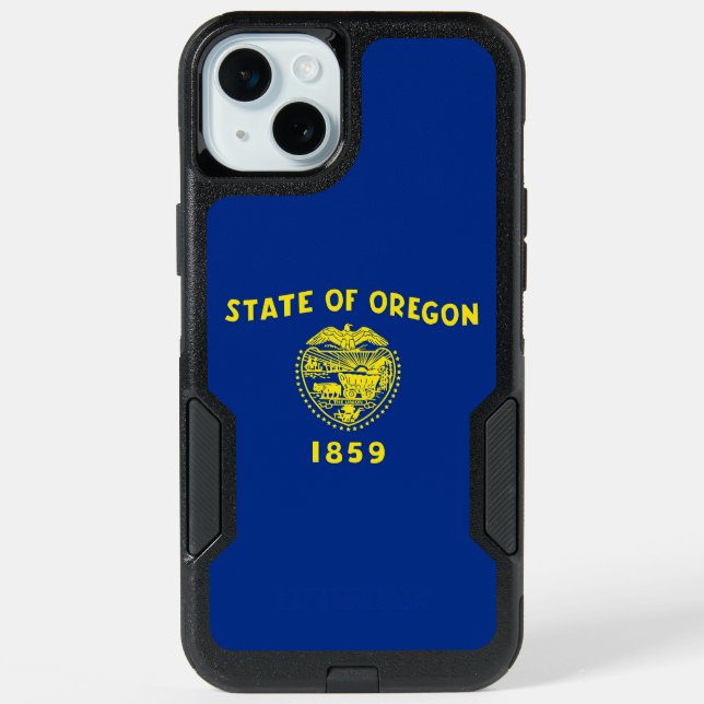 OtterBox iPhone 15 Plus Case, Oregon flag Case (Back)