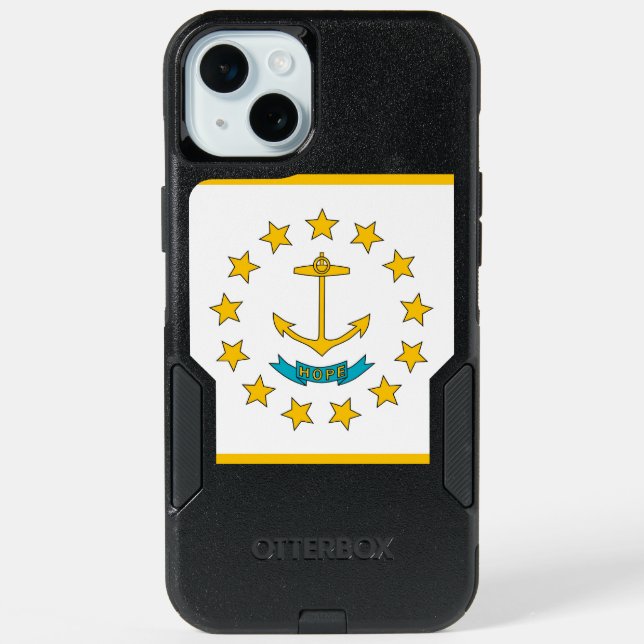 OtterBox iPhone 15 Plus Case, Rhode Island flag Case (Back)