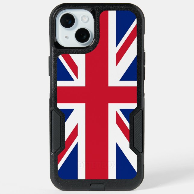 OtterBox iPhone 15 Plus Case, United Kingdom Flag Case (Back)