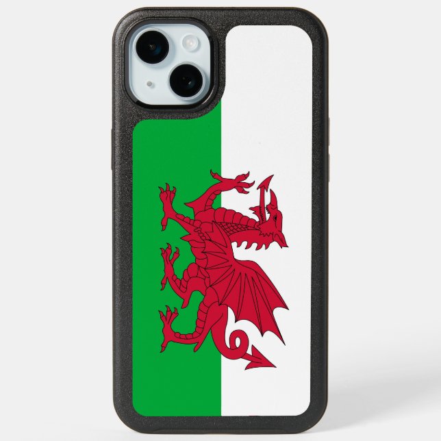 OtterBox iPhone 15 Plus Case, Wales Flag Case (Back)
