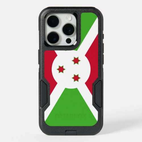 OtterBox iPhone 15 Pro Case, Burundi flag Case