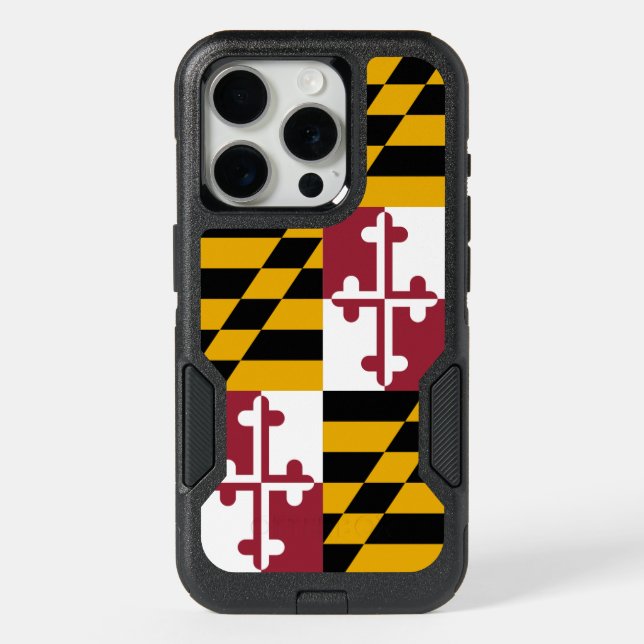 OtterBox iPhone 15 Pro Case, Maryland Flag Case (Back)