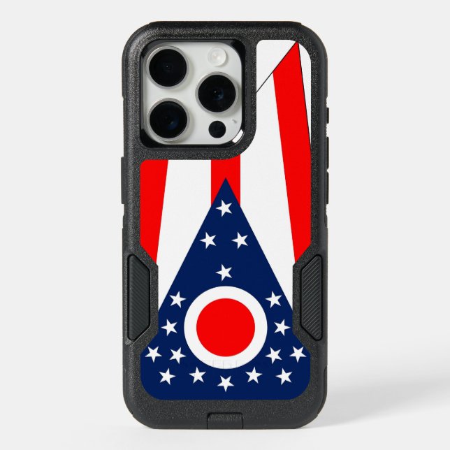 OtterBox iPhone 15 Pro Case, Ohio Flag (Back)