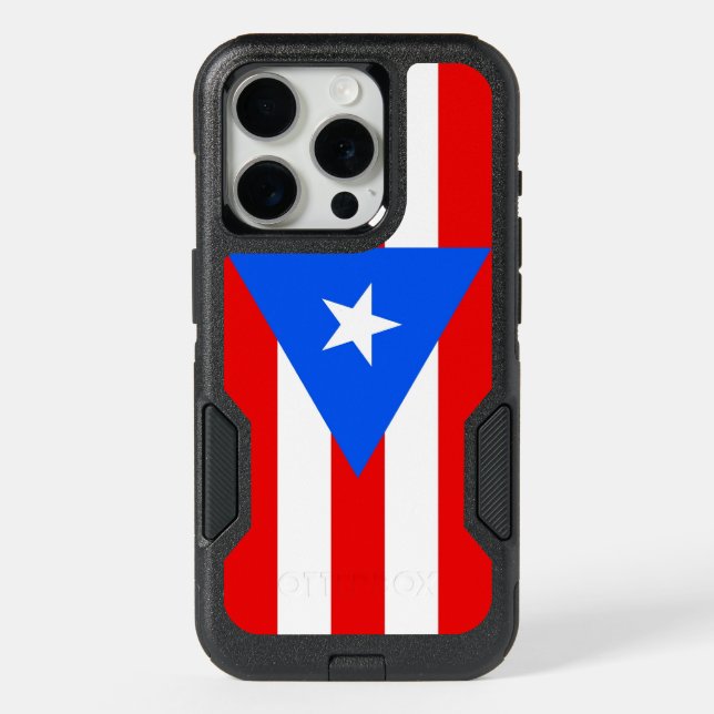 OtterBox iPhone 15 Pro Case, Puerto Rico Flag (Back)
