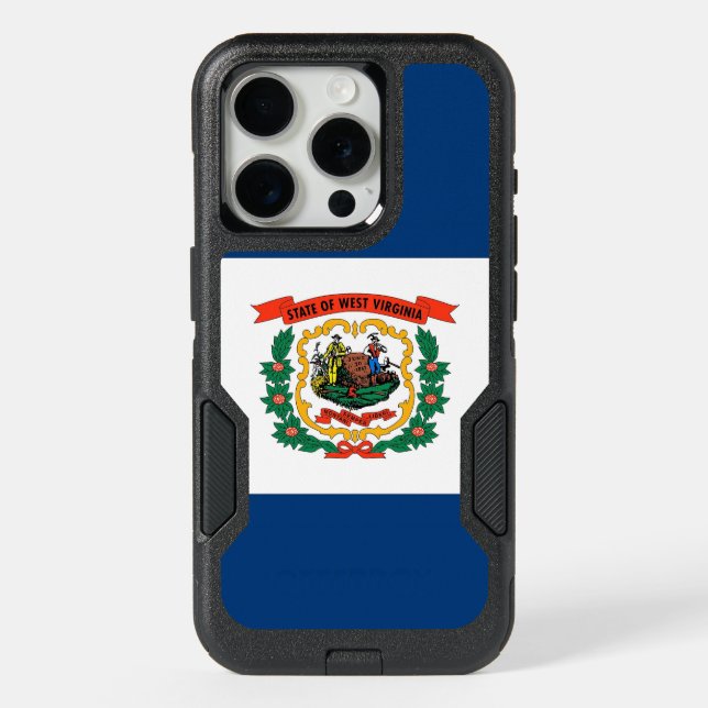 OtterBox iPhone 15 Pro Case, West Virginia Flag (Back)