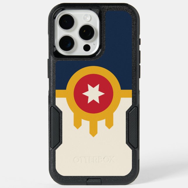 Otterbox Iphone 15 Pro max, Tulsa City flag Max Case (Back)