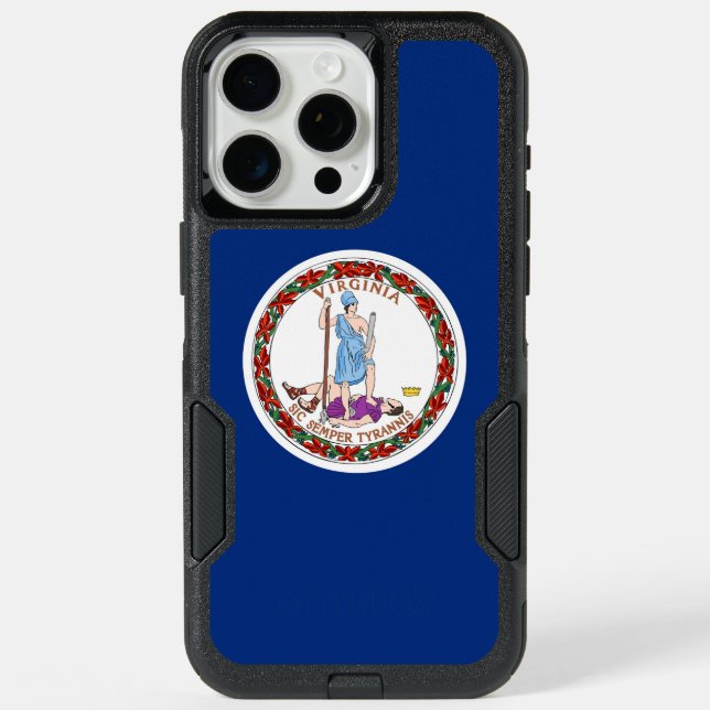 Otterbox Iphone 15 Pro max, Virginia flag Max Case (Back)