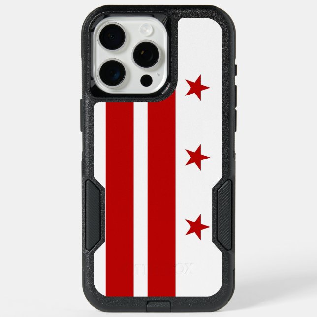 Otterbox Iphone 15 Pro max, Washington DC flag (Back)