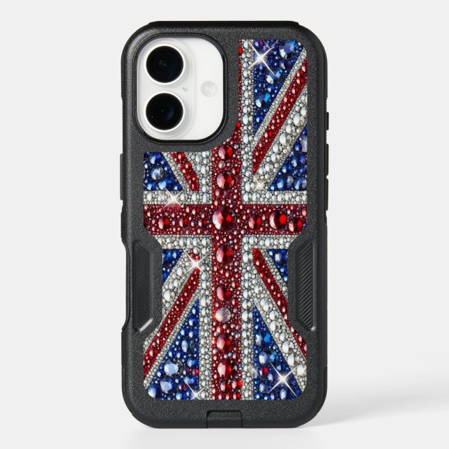 OtterBox iPhone 16 Case with U.K. Flag Colors (Back)