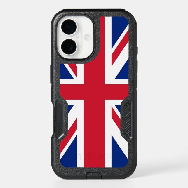 OtterBox iPhone 16 Case with United Kingdom Flag (Back)