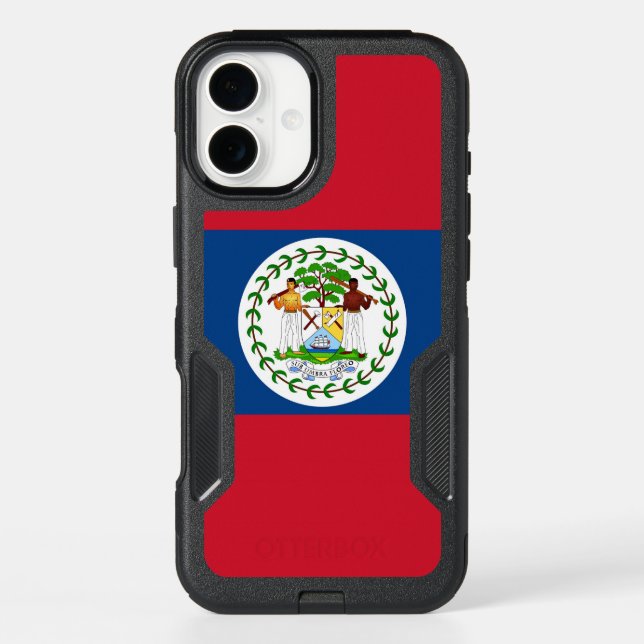 OtterBox iPhone 16 Plus Case, Belize Flag Case (Back)