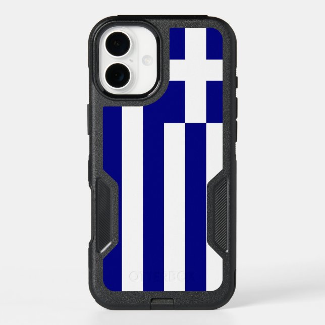 OtterBox iPhone 16 Plus Case, Greece Flag Case (Back)