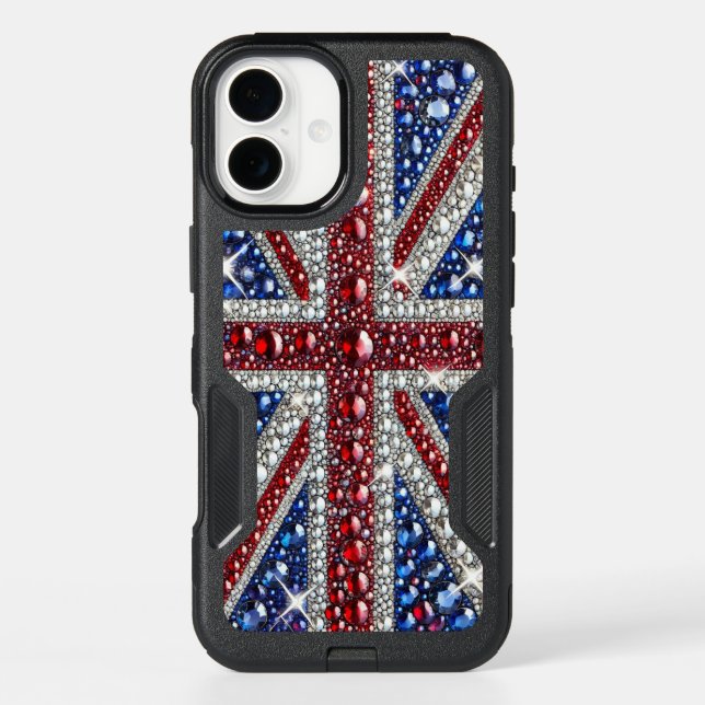 OtterBox iPhone 16 Plus Case, U.K. Flag Colors (Back)