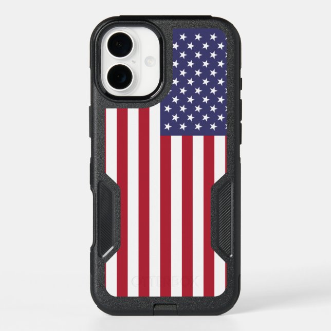OtterBox iPhone 16 Plus Case, USA Flag (Back)