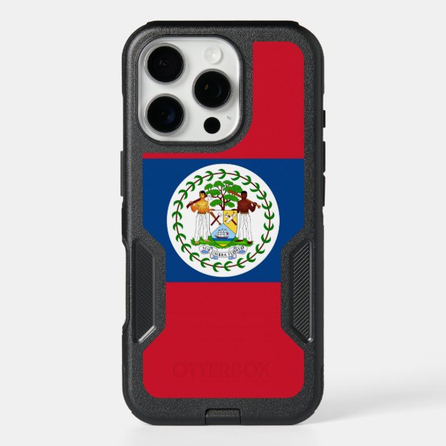 OtterBox iPhone 16 Pro Case, Belize Flag Case (Back)
